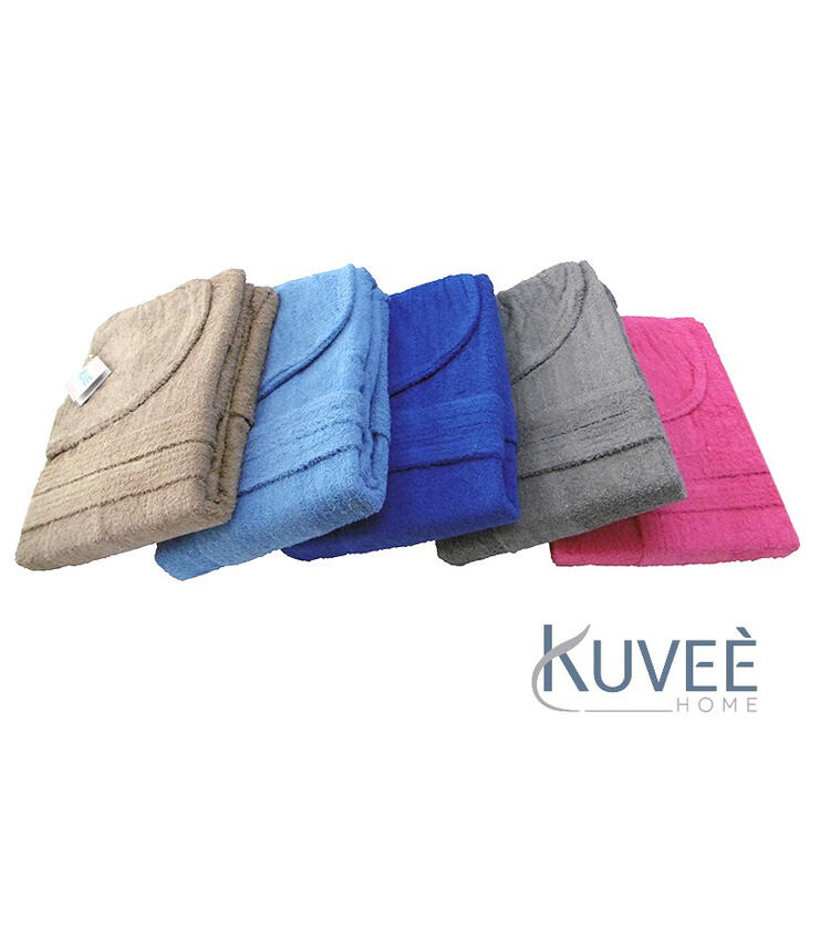 UNISEX KUVEE' HOME CALIBRATED SPONGE BATHROBE IN ENVELOPE KUVEE' HOME